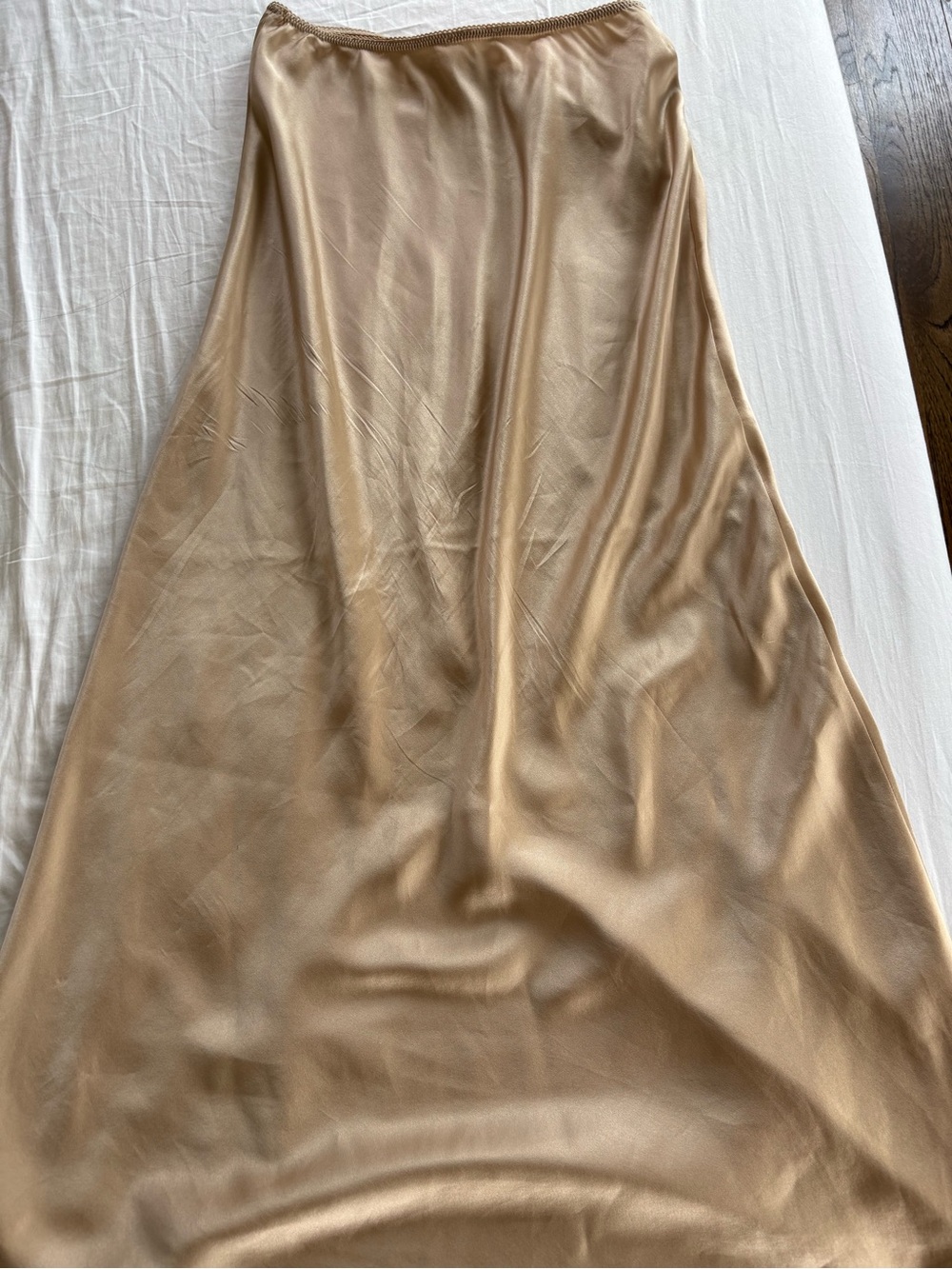 Reformation Layla Silk Skirt Gold Size 0 - Picture 2 of 4